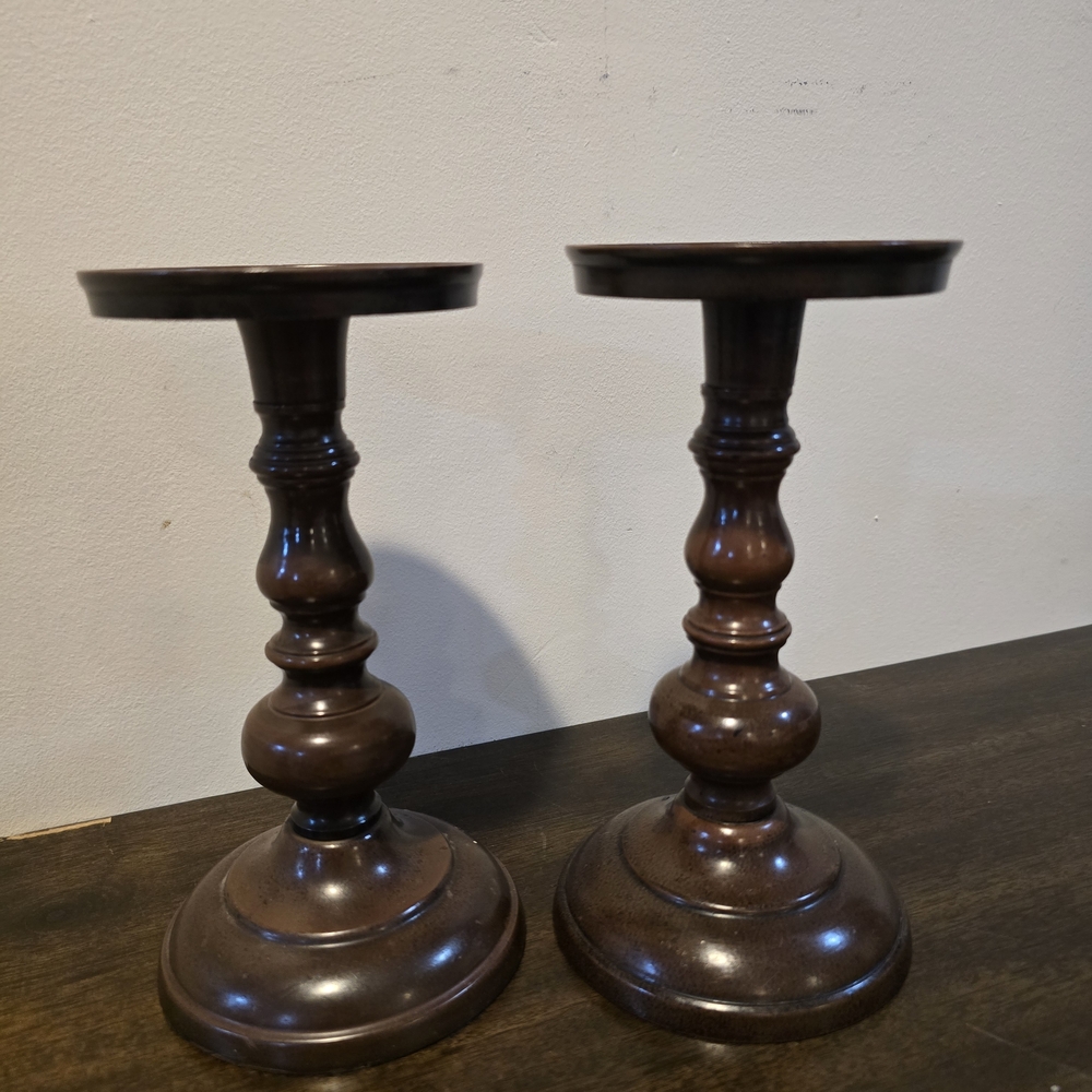 Elegant Brown Candle Holders